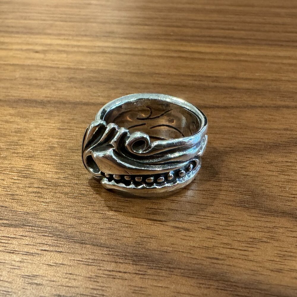 Bill Wall Leather Large Spoon Ring